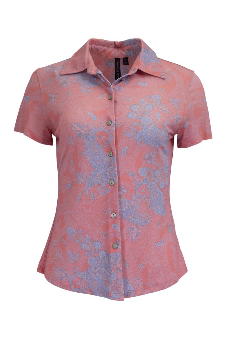 Paisley Explosion Womens Printed Shirt, Alternate, color, PAISLEY EXPLOSION CORAL