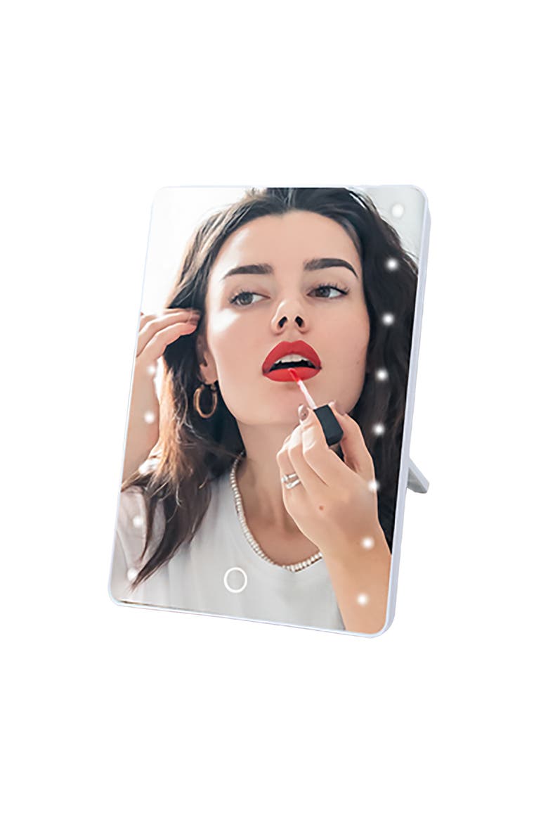 Smart Mirror Touchscreen Makeup Vanity, Main, color, White