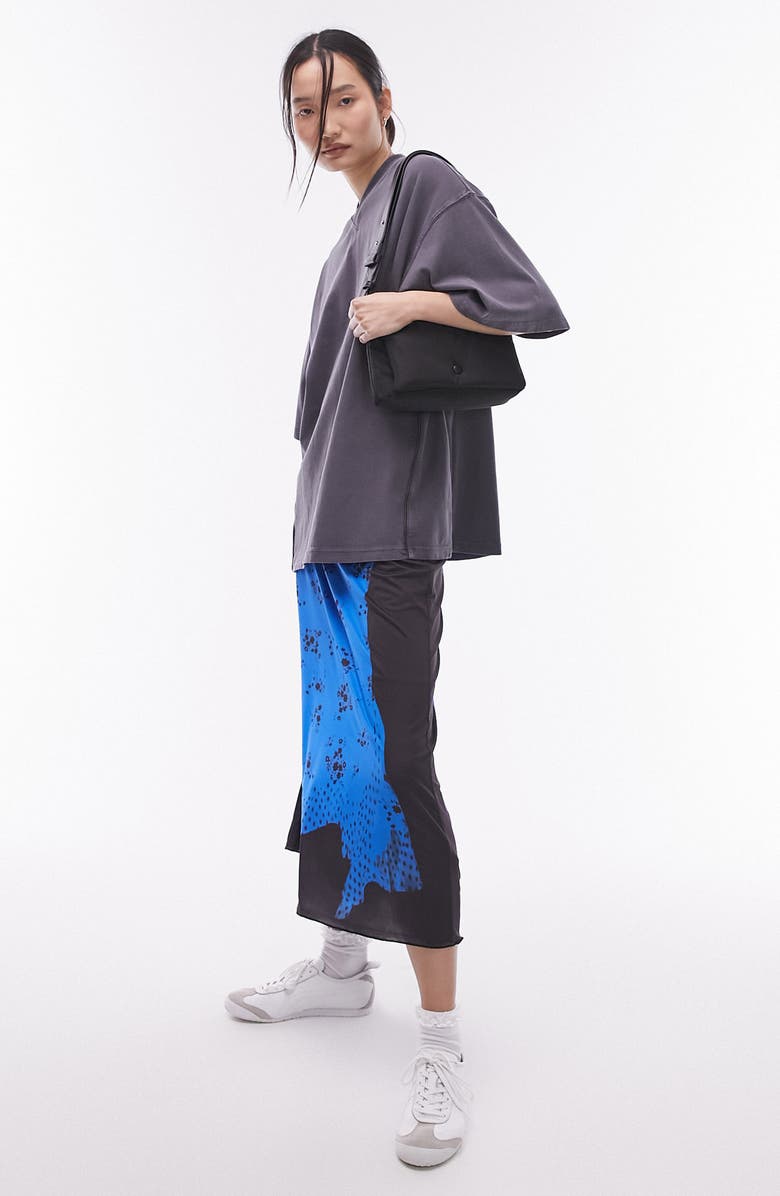 Topshop Oversize Cotton V-Neck T-Shirt, Alternate, color,