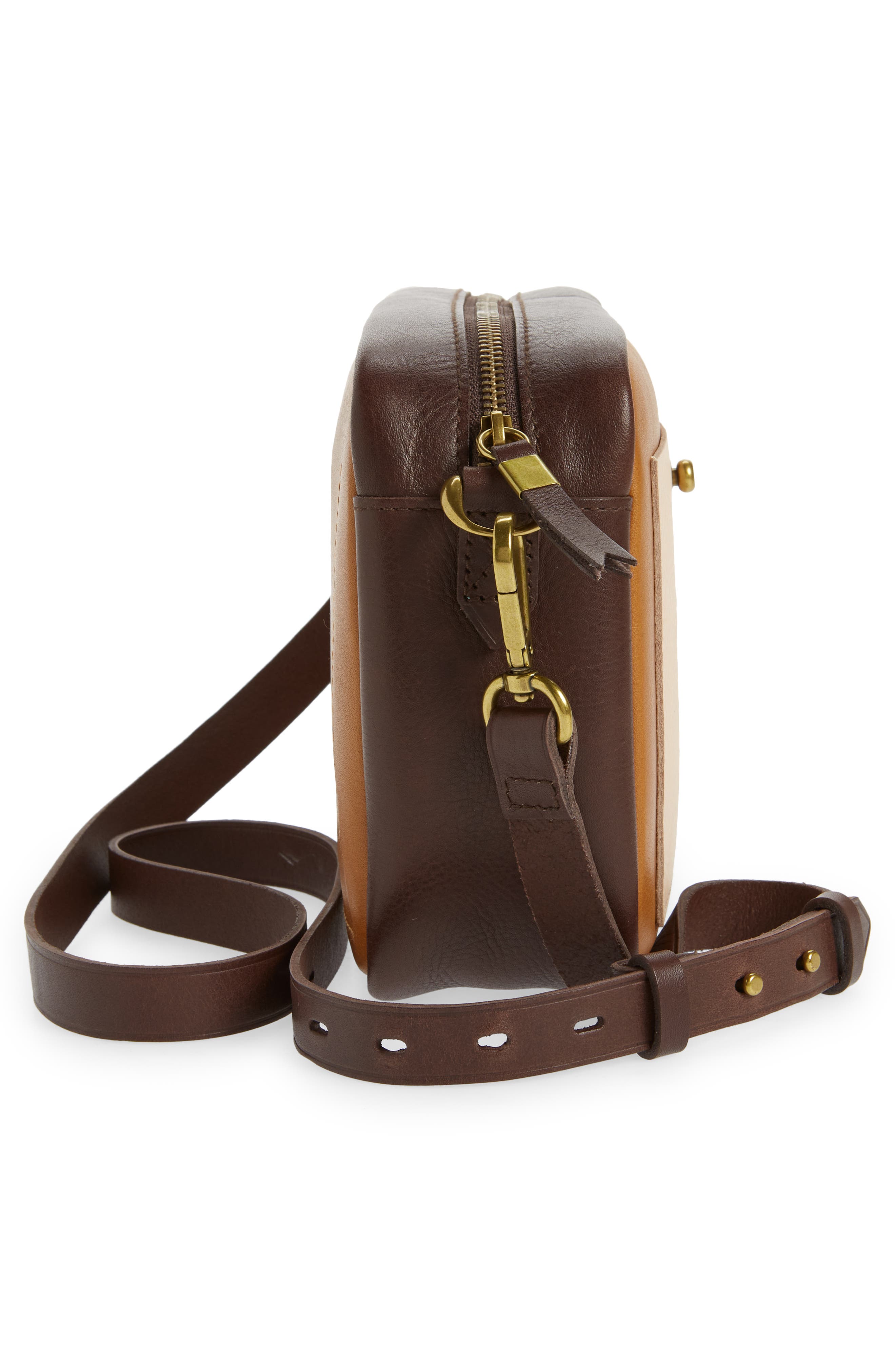 Madewell The Large Transport Colorblock Leather Camera Bag, Alternate, color, 