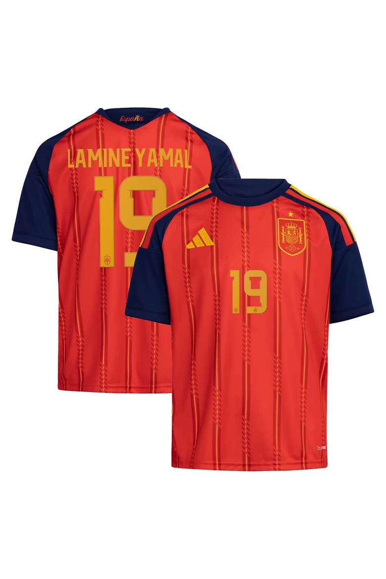 adidas Youth adidas Lamine Yamal Red Spain National Team 2026 Home