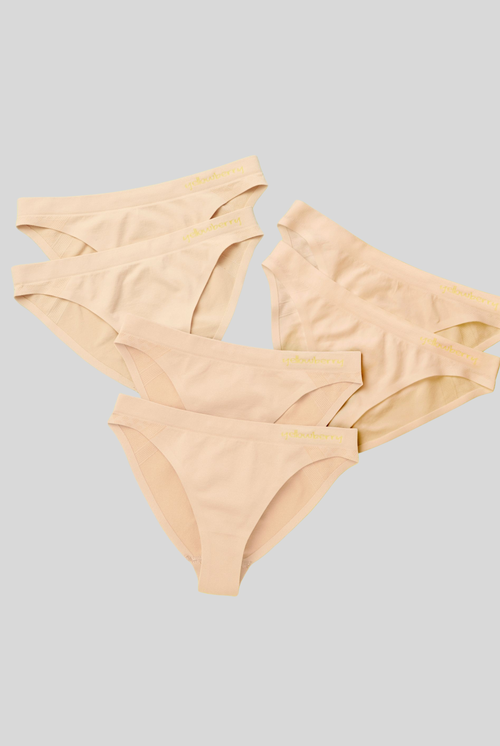 Yellowberry 6pk Scout Seamless Underwear In Doe