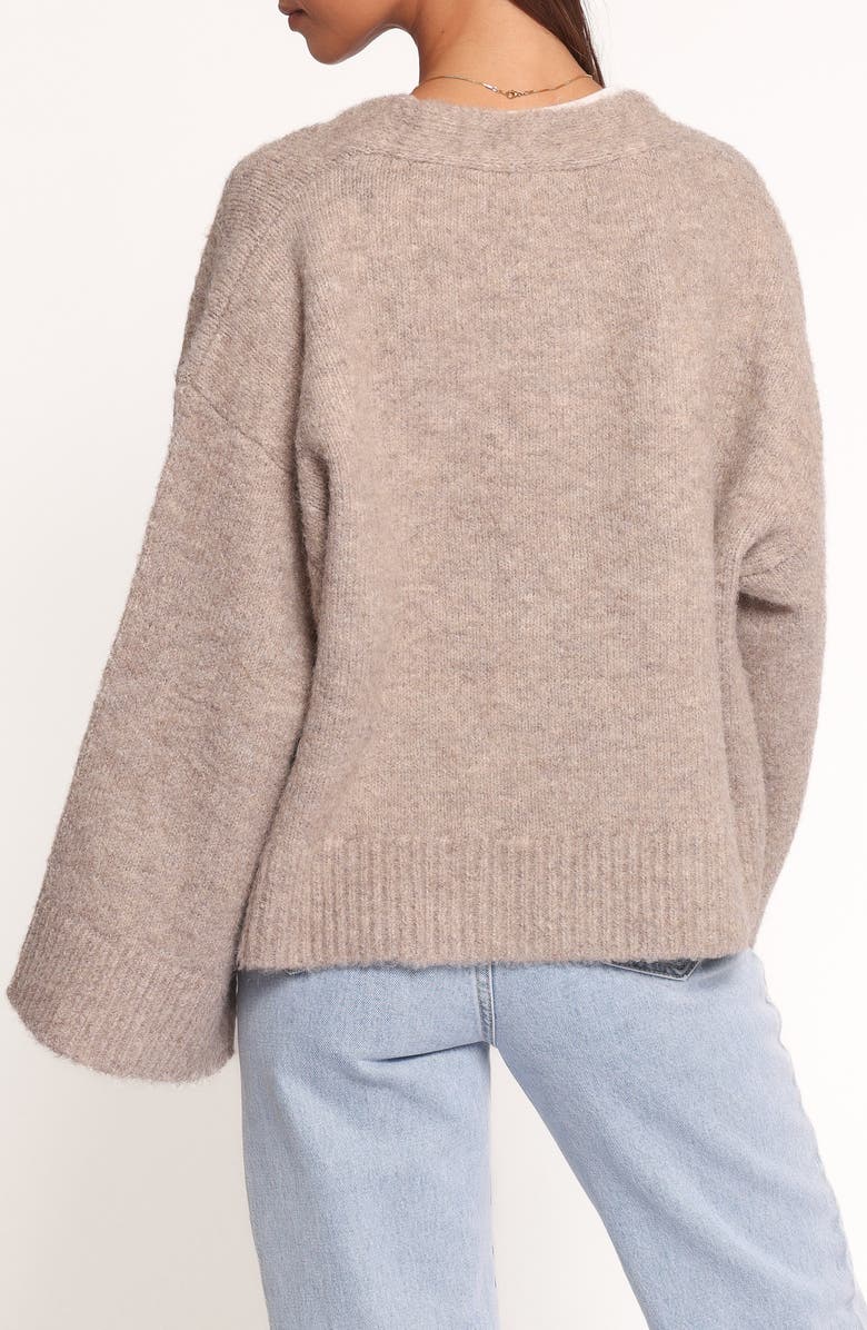 Petal & Pup Fern Bell Sleeve Cardigan, Alternate, color, Mushroom