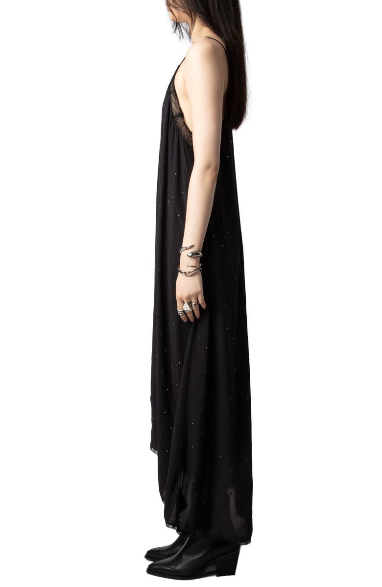 Zadig & Voltaire Risty Beaded Maxi Slipdress, Alternate, color, Stone