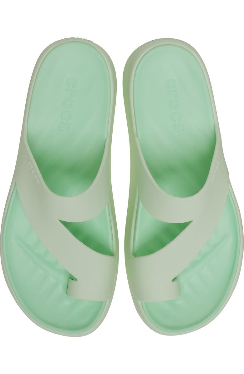 CROCS Getaway Toe Loop Waterproof Platform Sandal, Alternate, color, Jade Tint