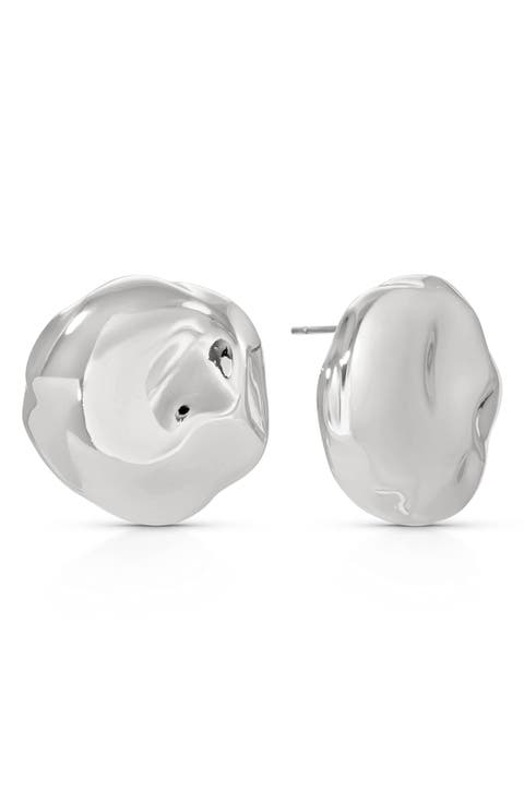 Molten Spheres Large Stud Earrings