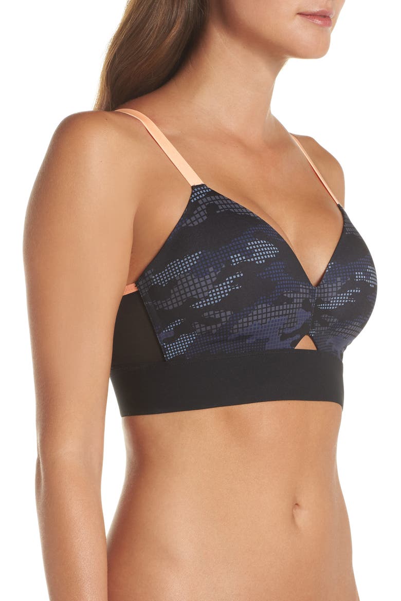 Workout to Waves Mesh Panel Sports Bra, Alternate, color, GEO CAMO