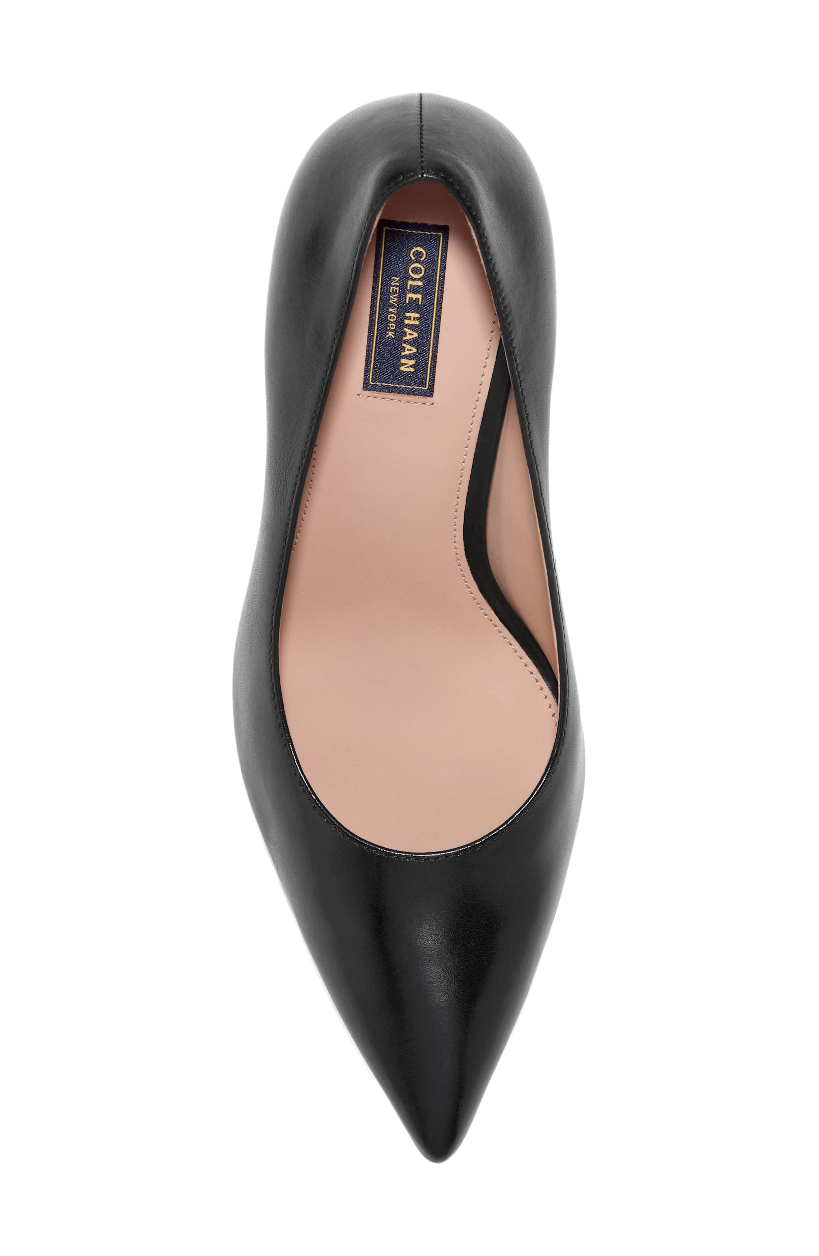 Hansell Pointed Toe Pump, Alternate, color, BLACK LEATHER