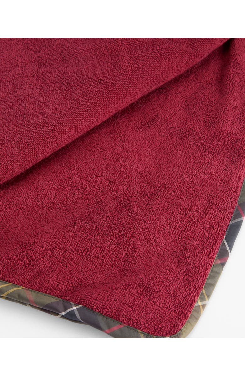 Barbour Reversible Dog Towel & Blanket, Alternate, color, Classic Tartan/ Red