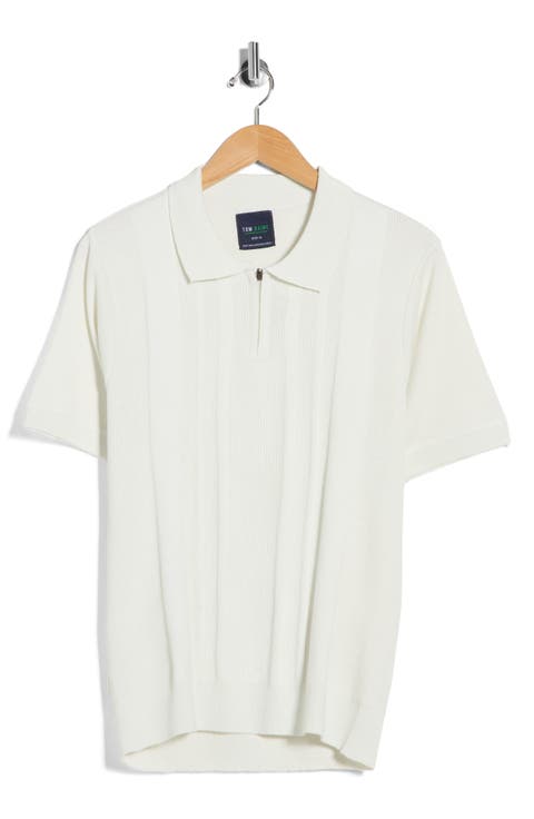 Half Zip Knit Polo Sweater