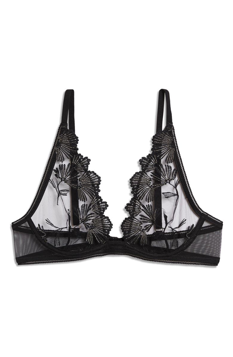 Etam Palmes Triangle Bralette, Alternate, color,
