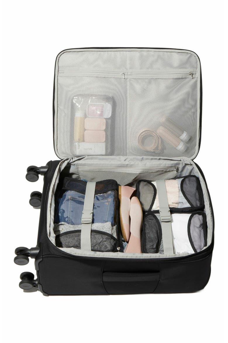 Luggage Set Carry-On and Large Checked Suitcase Bundle, Alternate, color, Black
