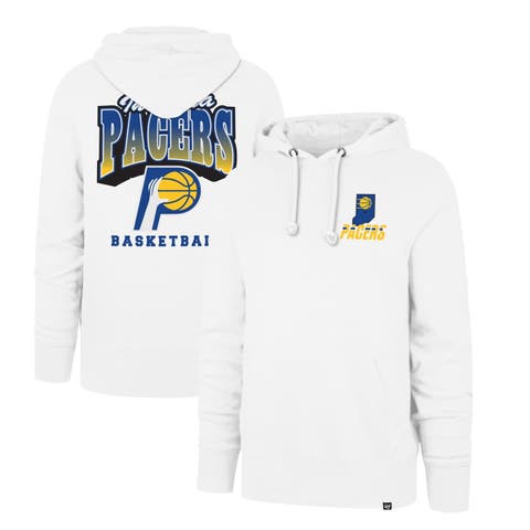 Men's '47 White Indiana Pacers 2025/26 City Edition Jab Step Headline Hoodie
