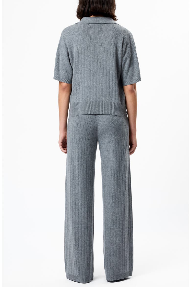 Javiar Rib Knit Wide Leg Pants, Alternate, color, MED HEATHER GREY