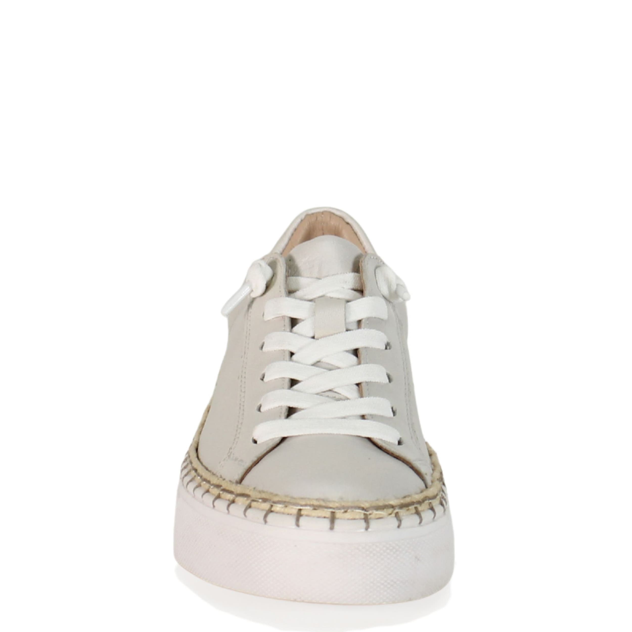 DibaTrue EM BELISH Metallic Leather Lace Up Sneaker, Alternate, color, White