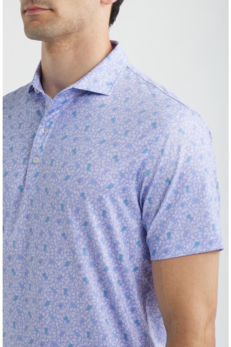 Island Cocktail Performance Jersey Polo, Alternate, color, VIOLA
