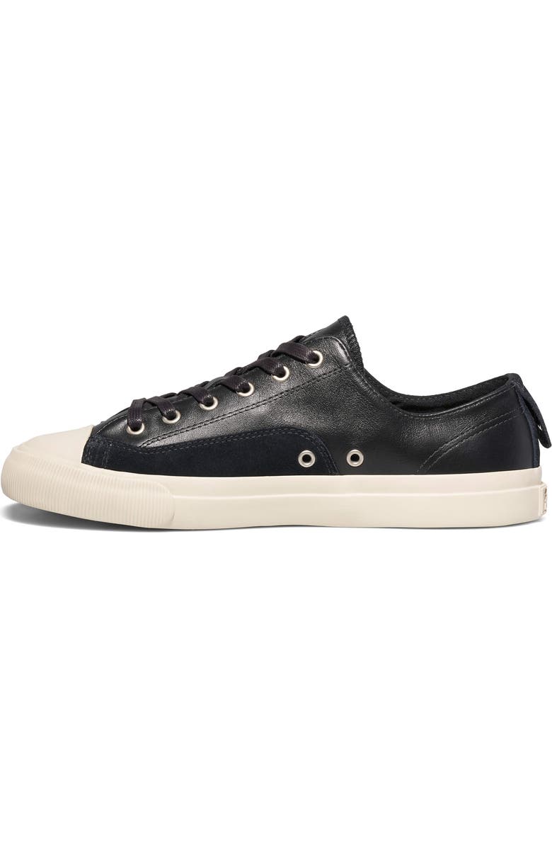P.F. Flyers All-American Luxe Low-Top Leather & Suede Sneaker, Alternate, color, Black
