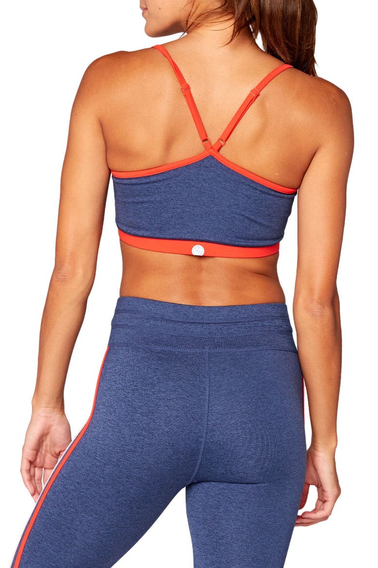 Fran Colorblock Sports Bra, Alternate, color, HEATHER CHAMBRAY / CHENILLE