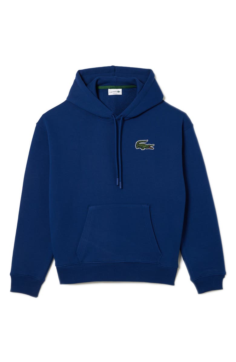 Lacoste Loose Fit Cotton Hoodie, Main, color, F9f Methylene