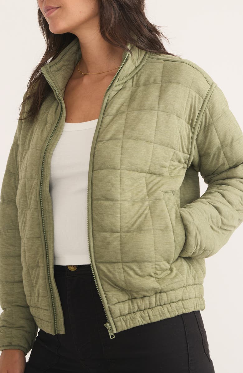 Marine Layer Corbet Quilted Jacket, Alternate, color, Lightolive