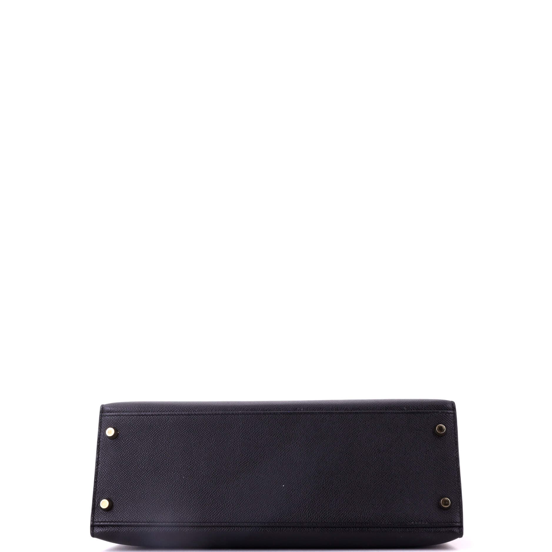 Kelly Handbag Black Epsom with Gold Hardware 32, Alternate, color, Black