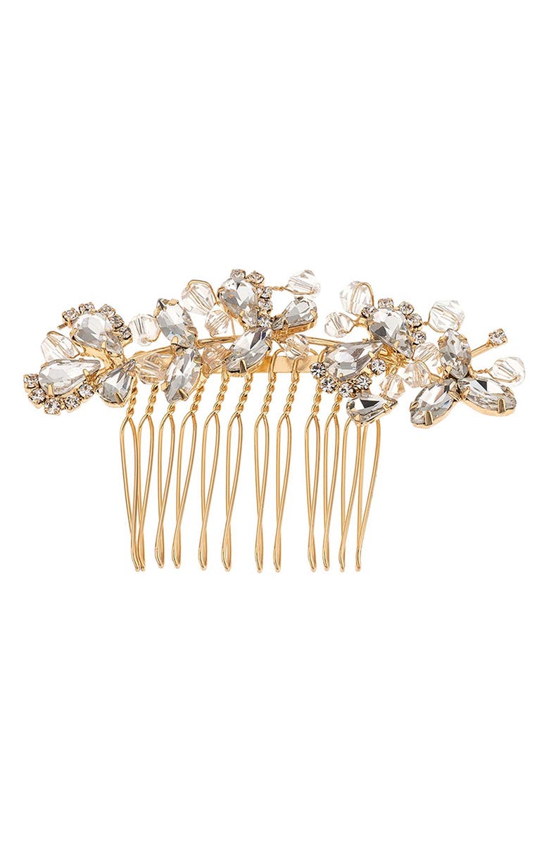 Ettika Princessa Rhinestone & Bead Hair Comb, Main, color, 