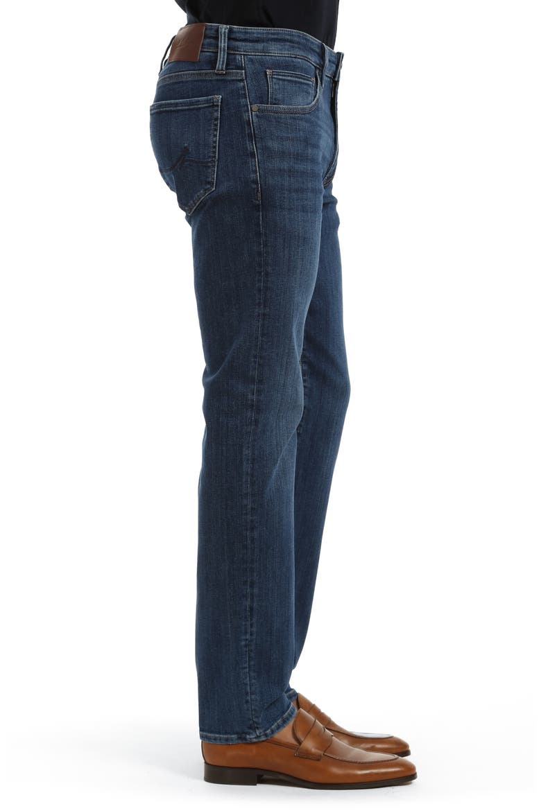 Courage Straight Leg Stretch Organic Cotton Jeans, Alternate, color, DEEP BRUSHED ORGANIC