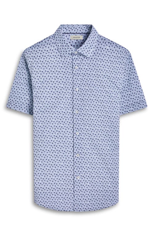 Bugatchi Miles Ooohcotton® Palm Tree Short Sleeve Button-up Shirt In Mint
