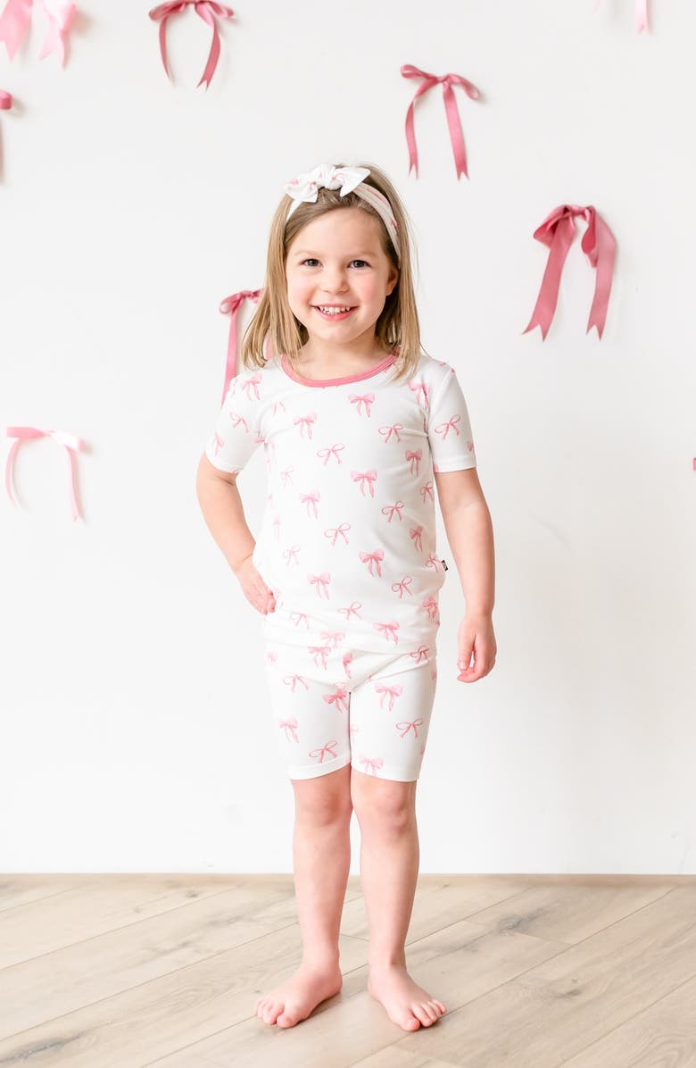 Kyte BABY Kids' Fitted Two-Piece Pajamas, Alternate, color, Bow