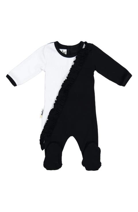 Diagonal Ruffle Footie (Baby)