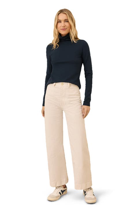 Luxe Stretch Jersey Slim Turtleneck