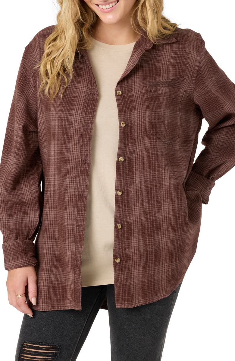 O'Neill Travys Plaid Shirt, Alternate, color, Deep Taupe