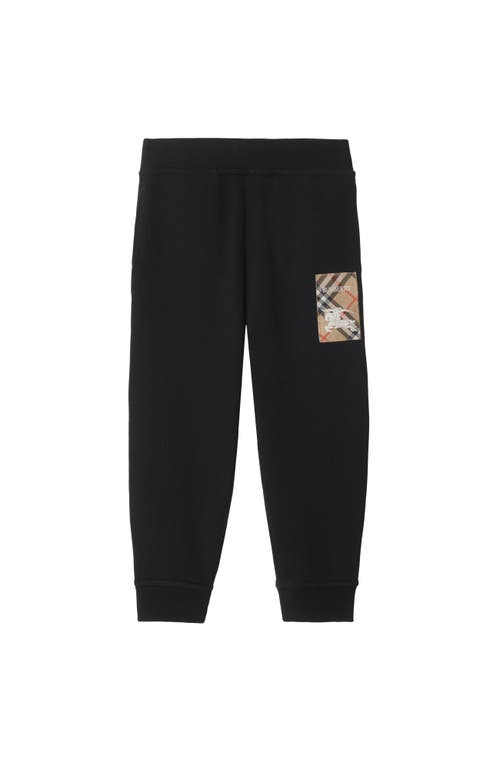 Burberry Boy's Jackson Ekd Label Jogging Pants, 3-14 In Black