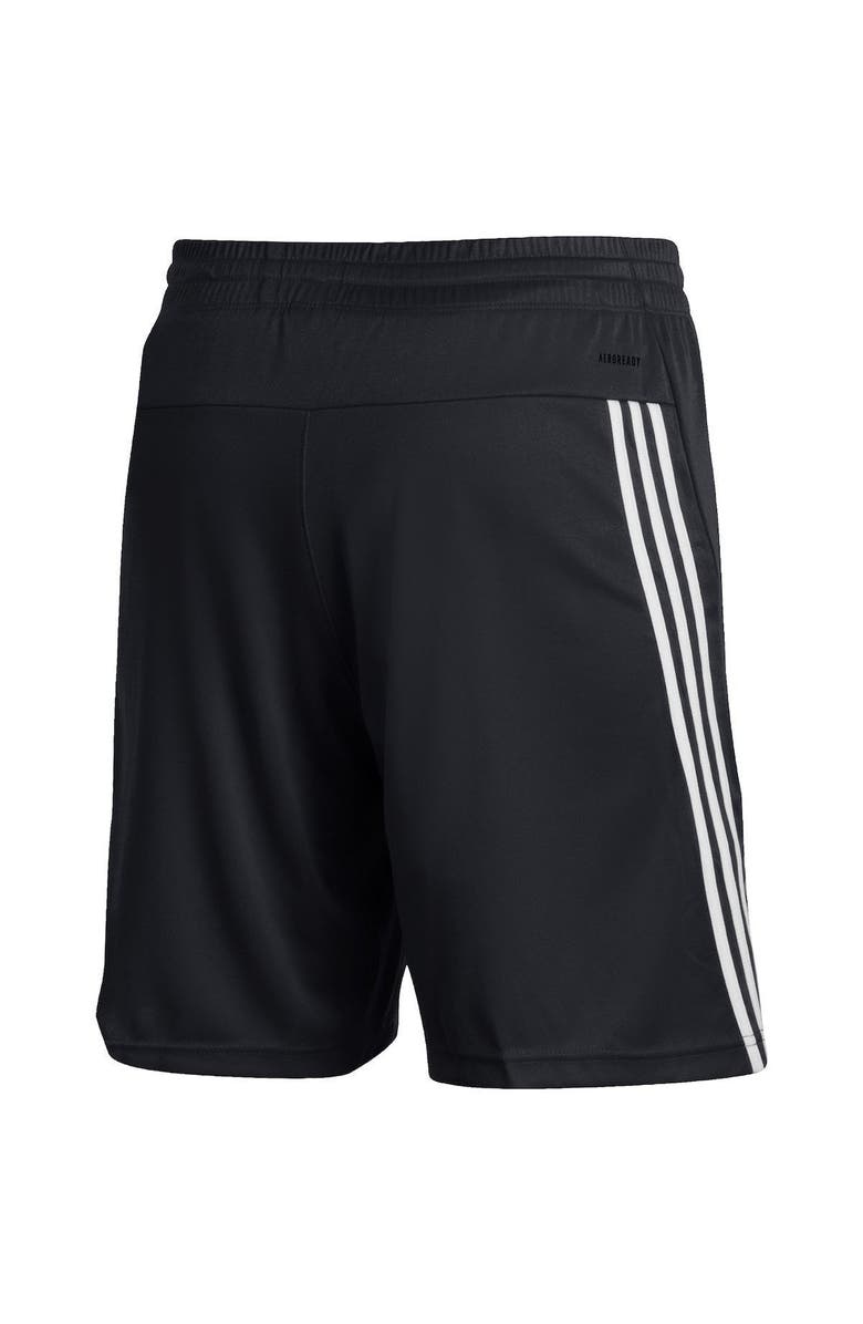 adidas Men's adidas Black Nebraska Huskers AEROREADY Three-Stripe Knit Shorts, Alternate, color, 