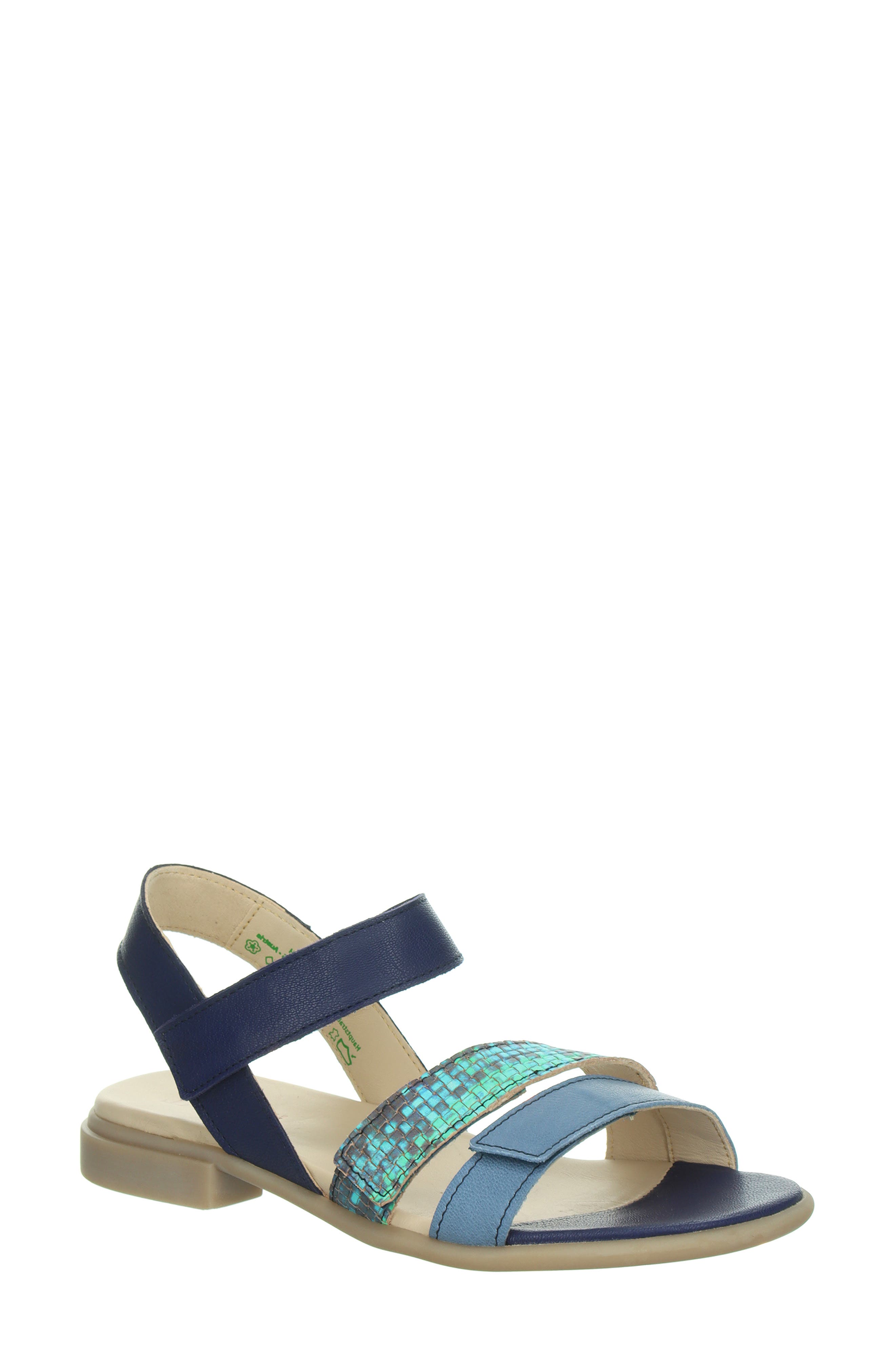Think! Kamaa Sandal, Main, color, Indigo Combo