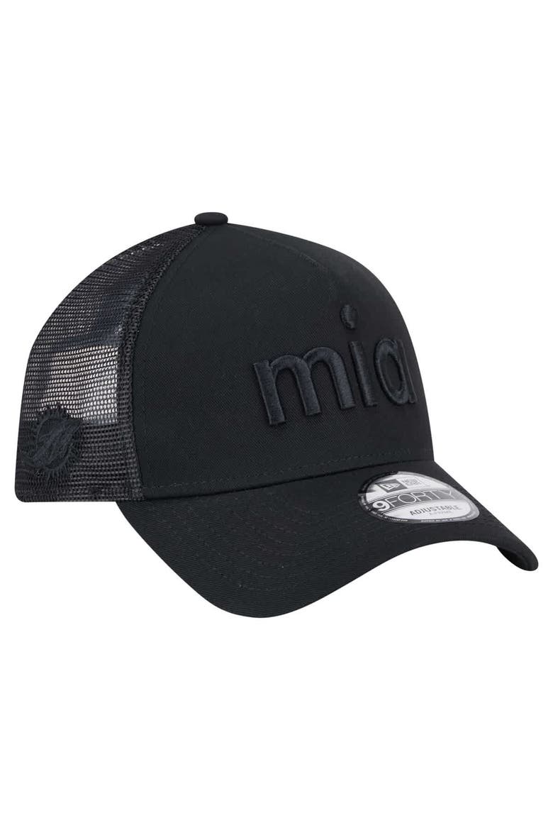 Men's New Era Black Miami Dolphins, Alternate, color, Black