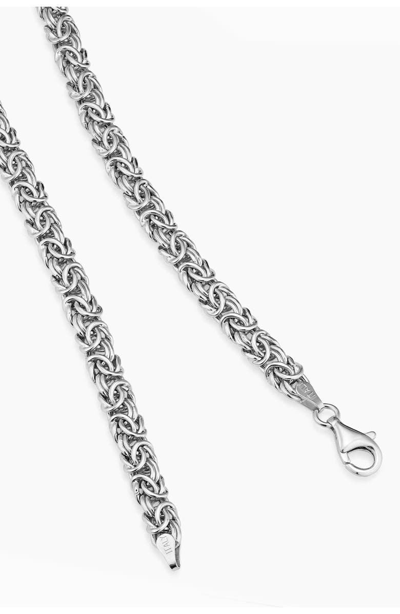 Oradina Sterling Silver Byzantine Artisan Graduated Necklace, Alternate, color, Silver