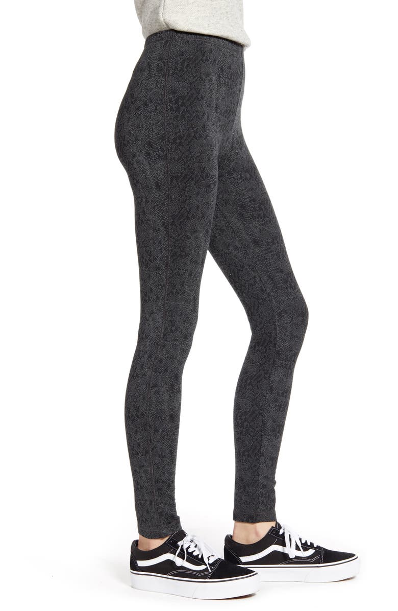 Splendid Python Print Leggings, Alternate, color, 