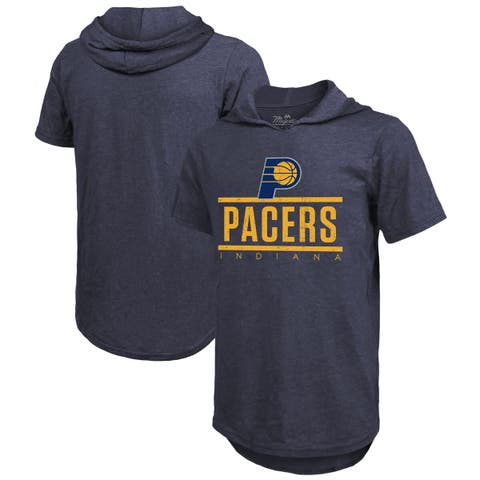 Men's Majestic Threads  Navy Indiana Pacers Tri-Blend Hoodie T-Shirt
