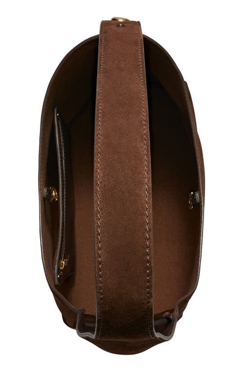 Tory Burch Romy Suede Hobo Bag In Brown