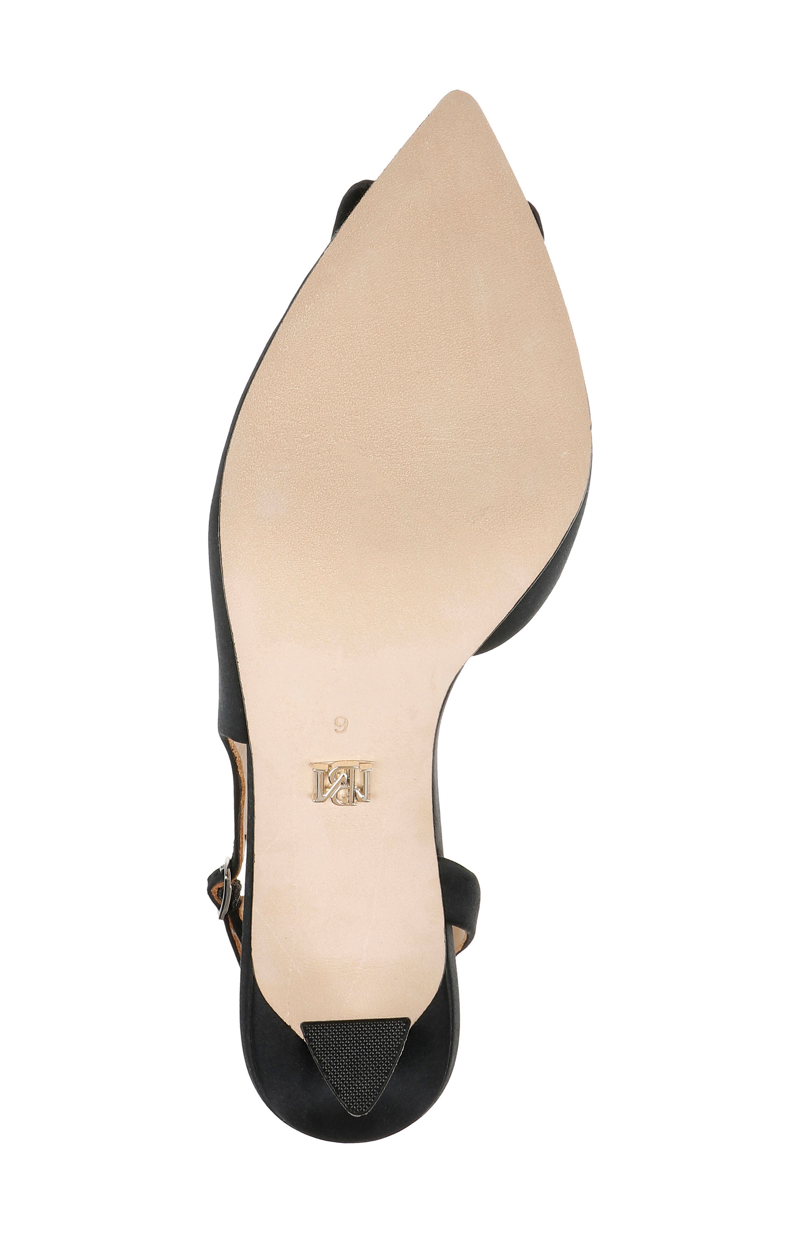 Badgley Mischka Collection Graciella Slingback Half d'Orsay Pointed Toe Pump, Alternate, color, Black Satin
