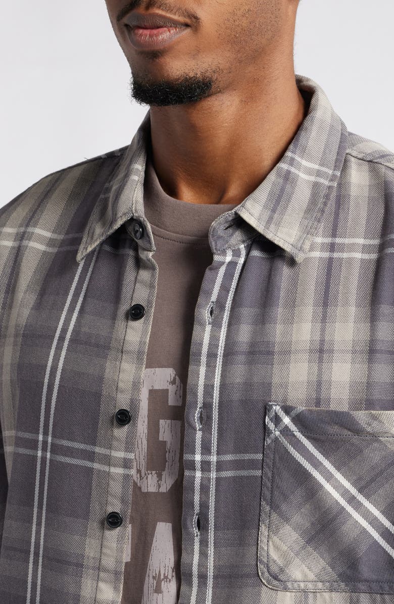 PacSun Plaid Cotton Button-Up Shirt, Alternate, color, 