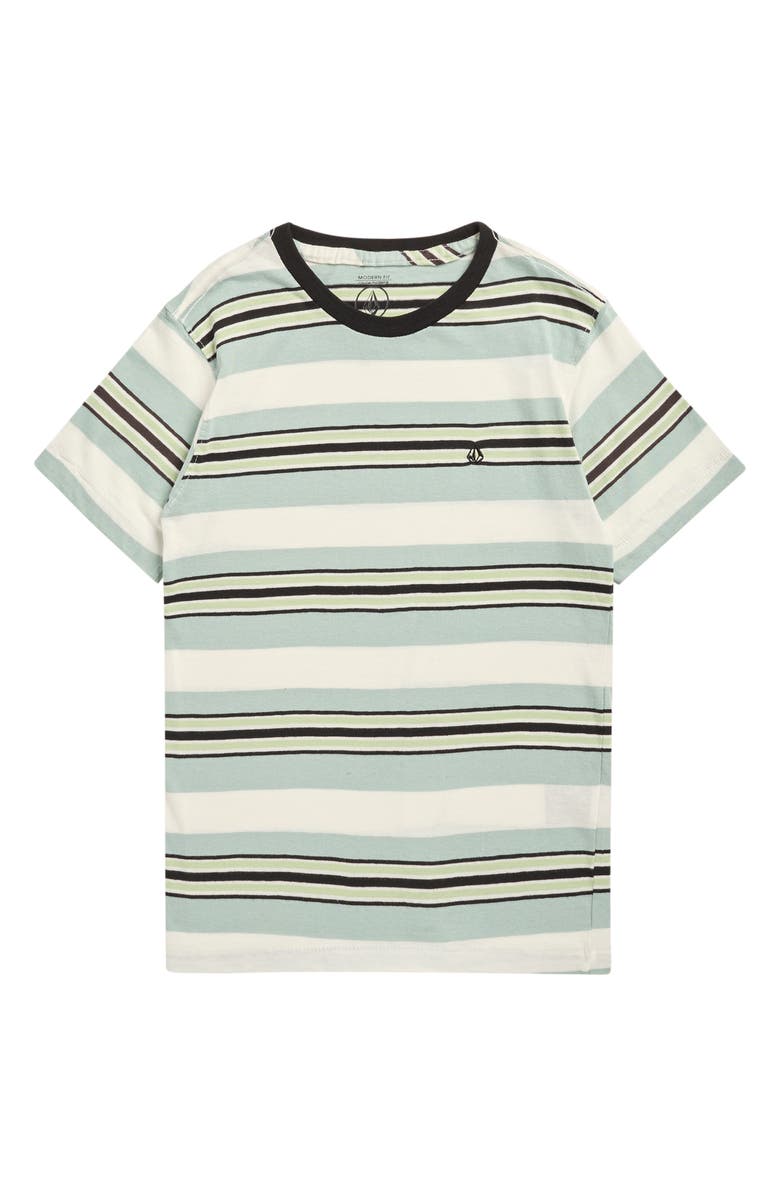 Volcom Kids' Excluder Stripe Cotton T-Shirt, Main, color, Off White