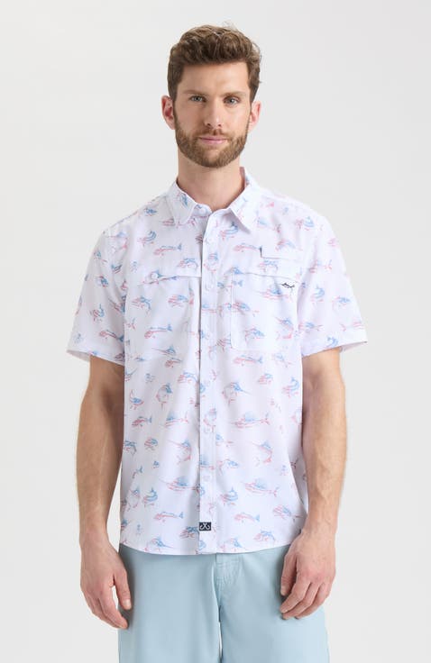 Fish N' Bones Americana Woven Short Sleeve Shirt