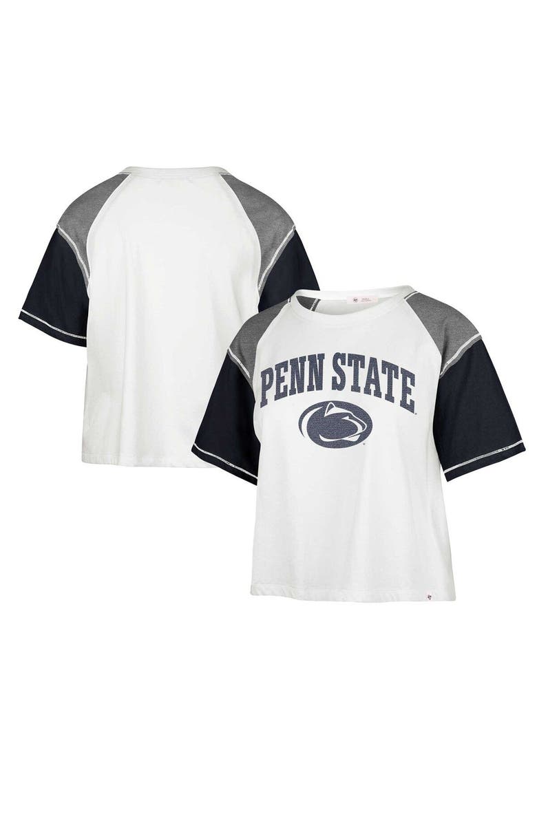 '47 Women's '47 White Penn State Nittany Lions Serenity Gia Cropped T-Shirt, Main, color, White