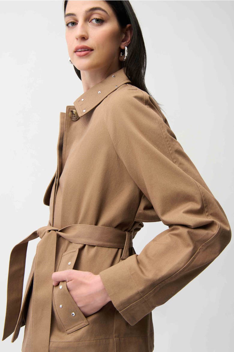 Cotton Twill Short Trench, Alternate, color, Tiger's Eye
