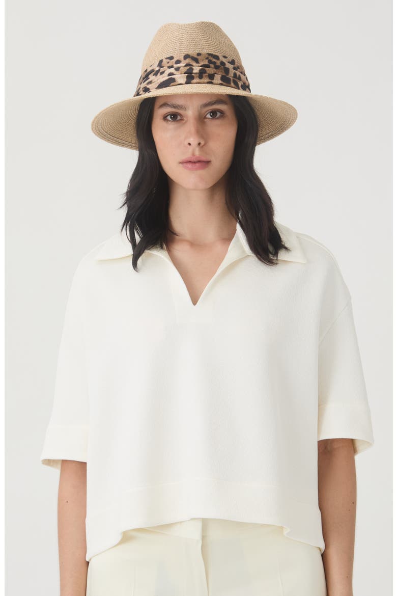Courtney UPF 25+ Packable Straw Fedora, Alternate, color, SAND