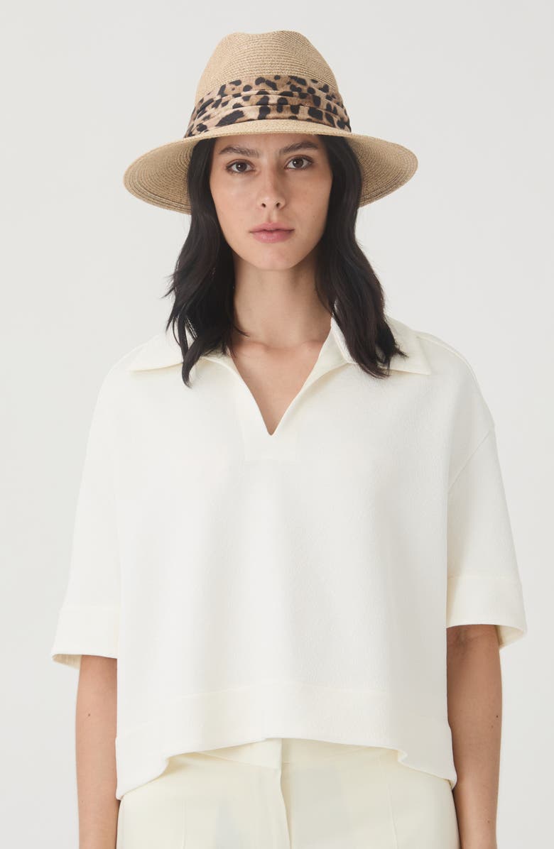 Eugenia Kim Courtney UPF 25+ Packable Straw Fedora, Alternate, color, Sand
