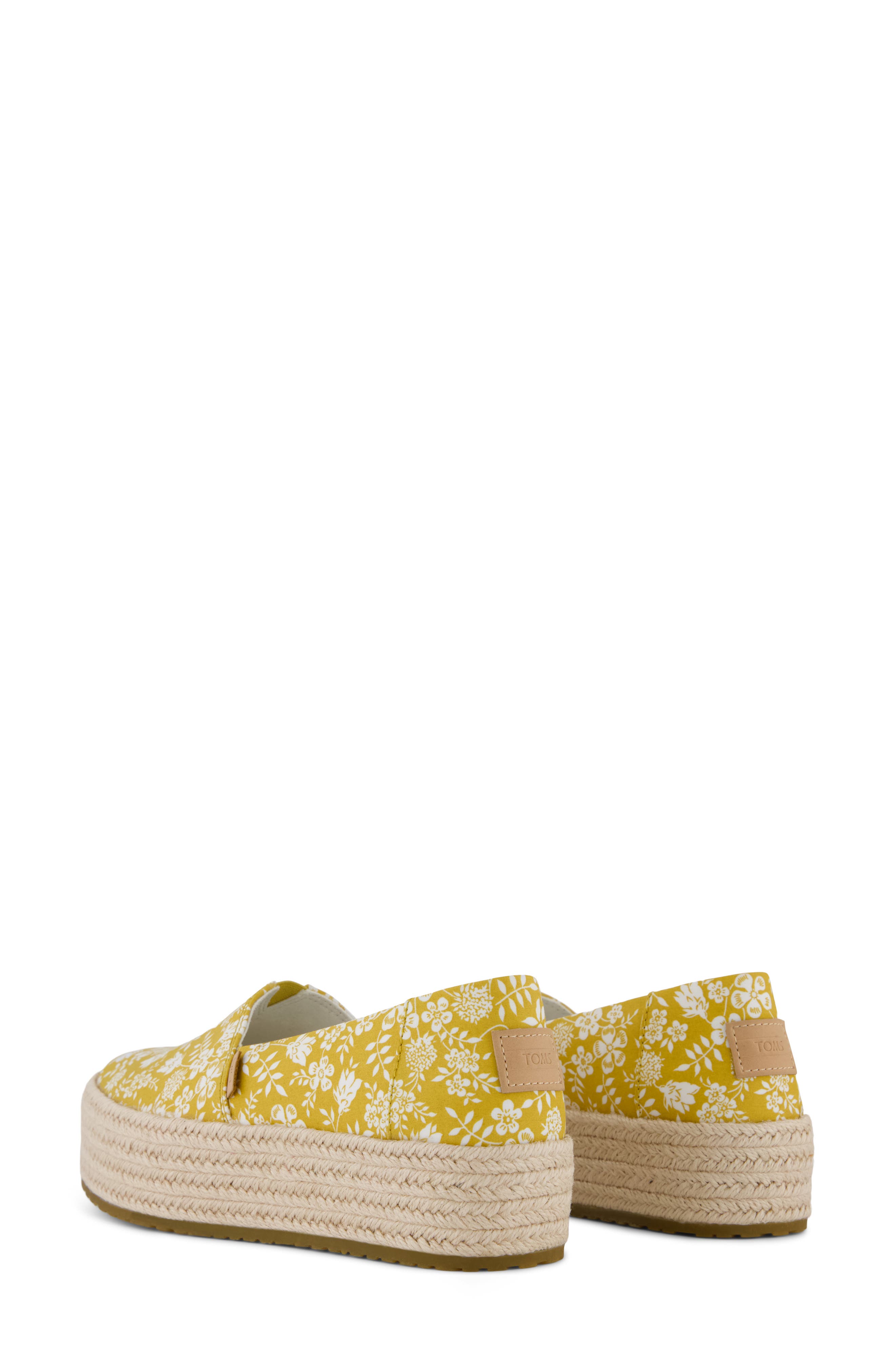 TOMS Calcia Slip-On Platform Espadrille, Alternate, color, Yellow