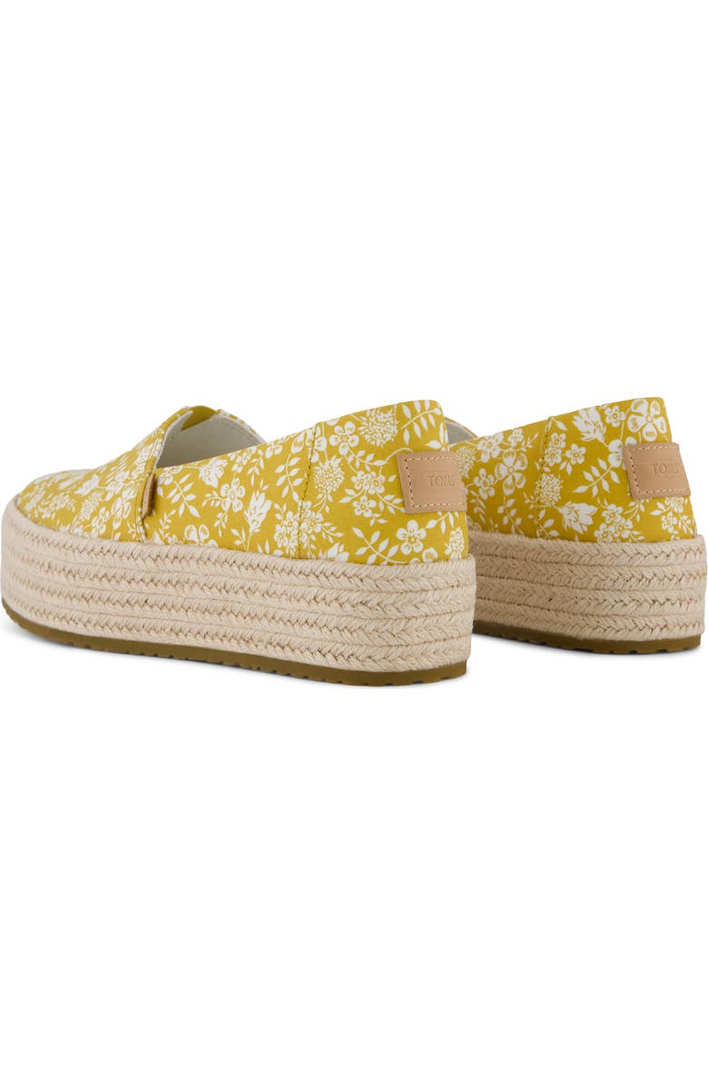 TOMS Calcia Slip-On Platform Espadrille, Alternate, color, Yellow